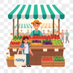 Uitly farmers’ market stall for sustainable local produce