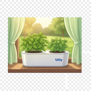 Uitly windowsill herb garden for sustainable cooking